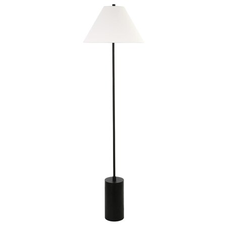 Hudson & Canal Henn & Hart  Somerset Blackened Bronze Floor Lamp with Empire Shade FL0732